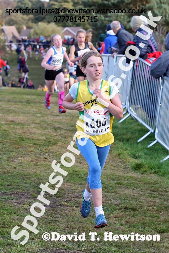 Girls under-13s, 2016 National Cross Country Relays, Berry Hill Park, Mansfield. Photo: David T. Hewitson/Sports for All Pics